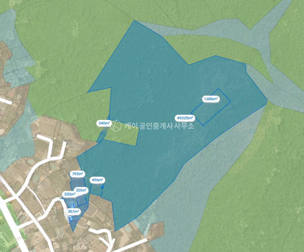 경기 김포시 하성면 봉성리 토지 약 16,141평, 대+전+임야, 계획관리지역+농림지역 매매 매물번호 12685 사진 1