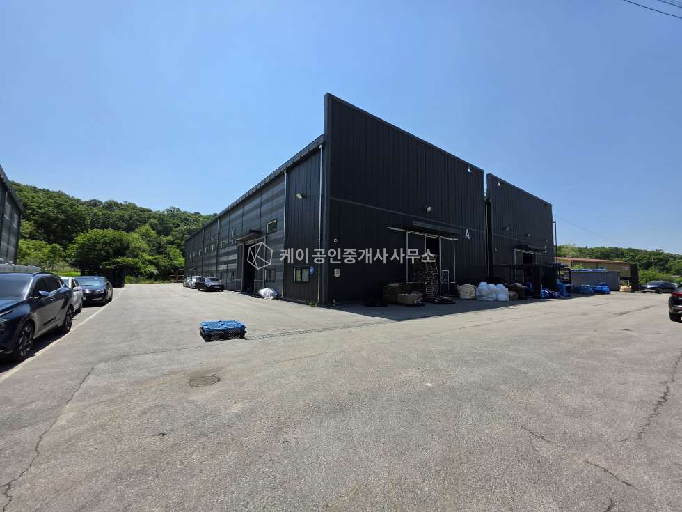 경기 파주시 탄현면 오금리 낙하IC 5분, 기둥없는 통건물 295평 두동 총 590평, 층고 11.5m, 대형차량가능, 오수직관 월세 매물번호 13097 사진 1